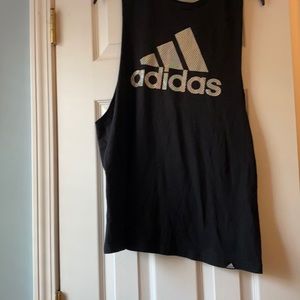Holographic Adidas bro tank